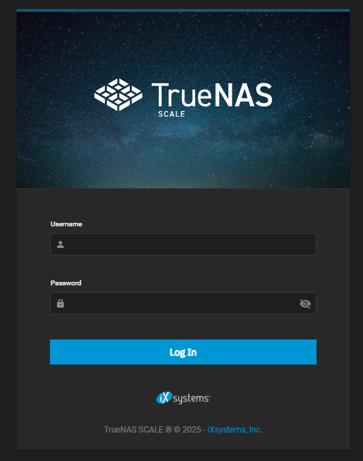 TrueNAS Login
